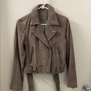 Women's Taupe faux Leather Jacket